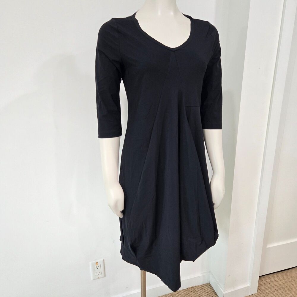 PORTO San Francisco Lantern Dress 0 / XS Stretch Asymmetric Lagenlook Artsy EUC‎